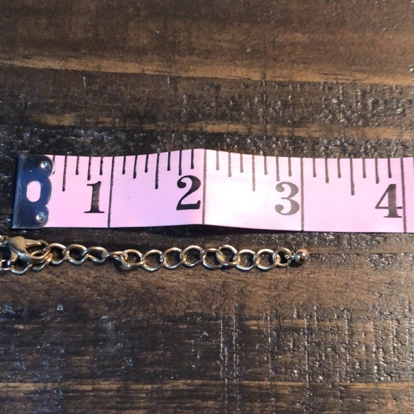 Two Strand Gold Tone Necklace With Clear Quartz Pendulum - Picture 9 of 9